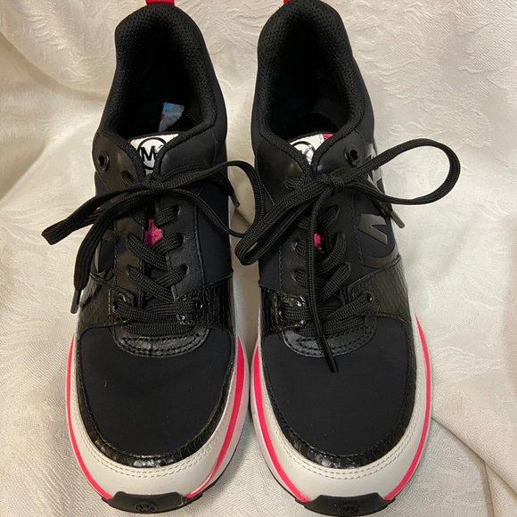 MICHAEL Michael Kors Black and Pink Athletic Shoes - Picture 1 of 4